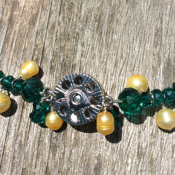 Real pearls Hand made Snap bracelet with 3 snaps - Picture 4 of 8